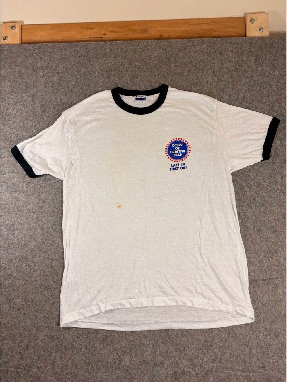 Vintage Good Ol’ Grateful Dead Shirt 1983 Road Crew Last In First Out XL